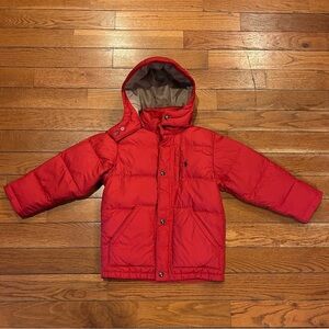 Polo Ralph Lauren Gorham Down Hooded Jacket Winter Snow Coat Ski Red Youth 6